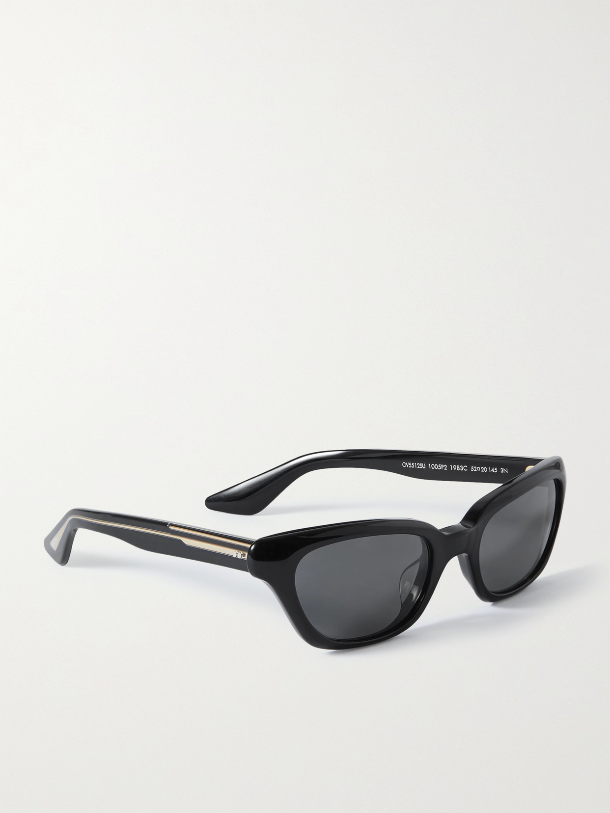 Oliver Peoples + Khaite 1983c Cat-eye Acetate And Gold-tone Sunglasses In Black