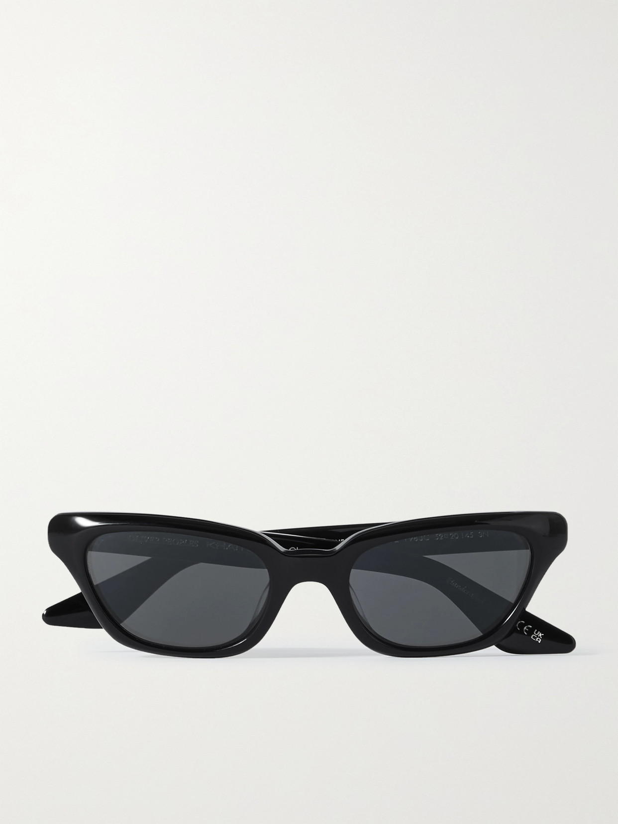 Oliver Peoples + Khaite 1983c Cat-eye Acetate And Gold-tone Sunglasses In Black