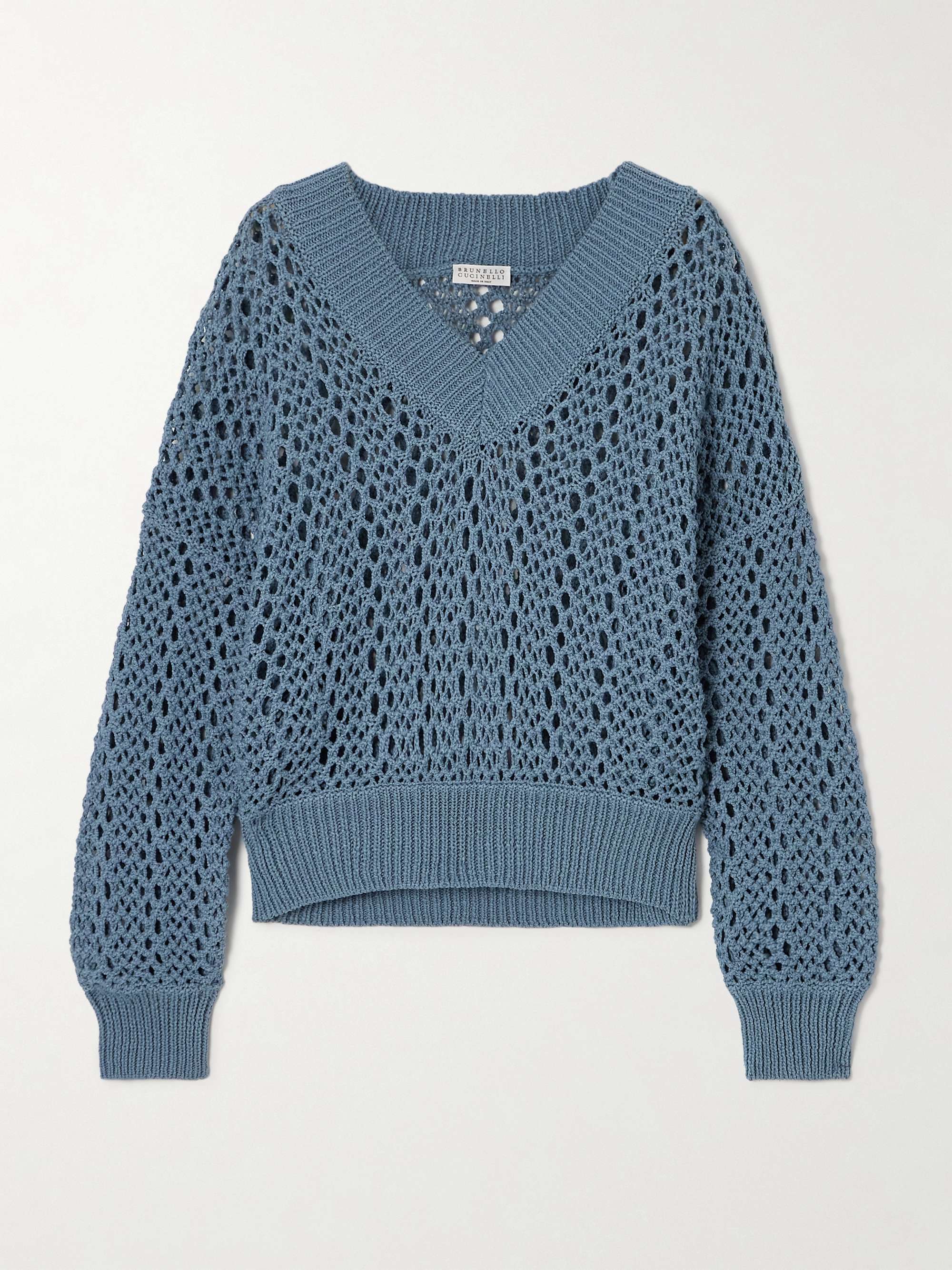 Brunello Cucinelli ストライプニットトップ | Sendegaro