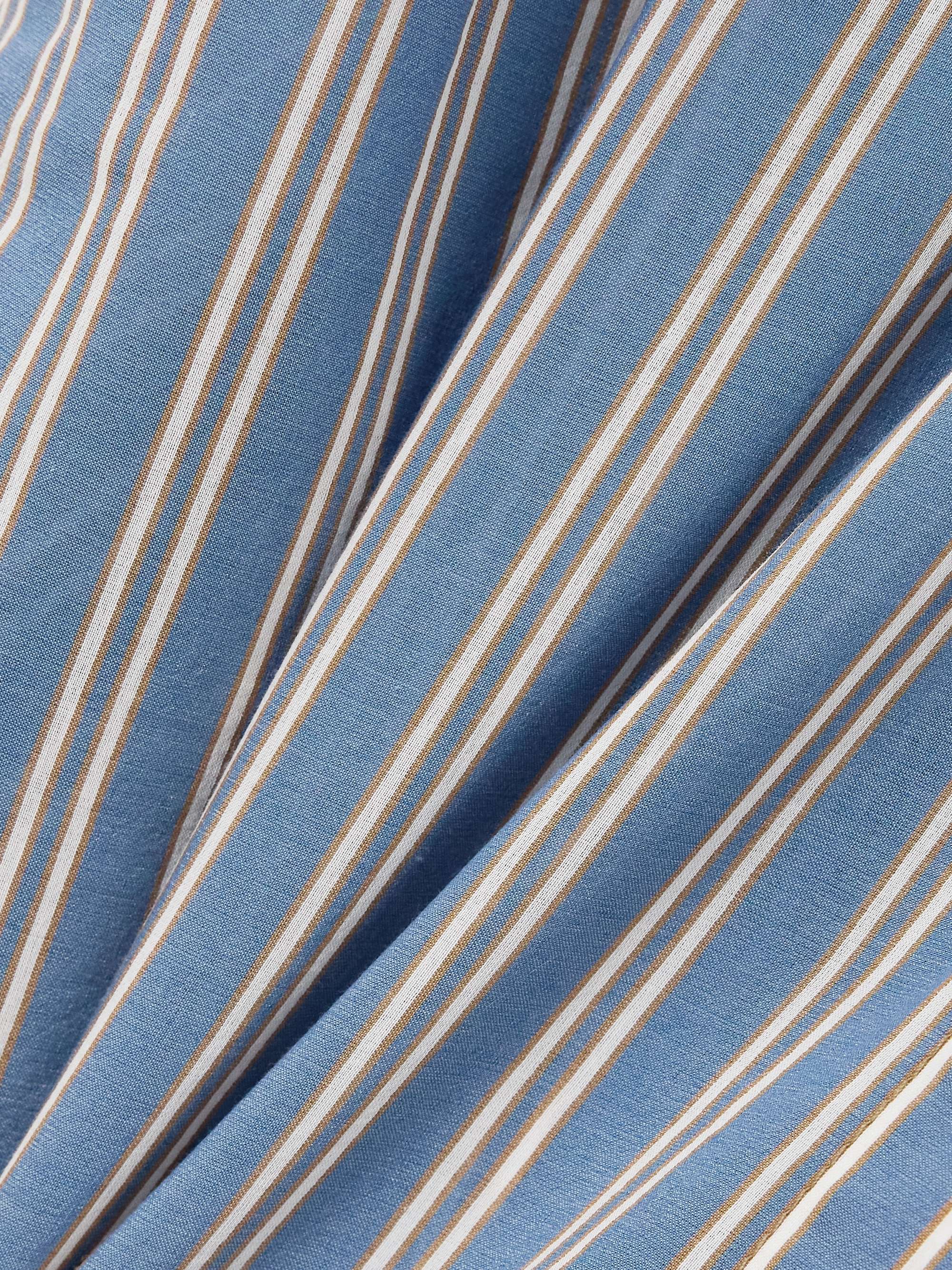 BRUNELLO CUCINELLI Striped bead-embellished cotton and silk