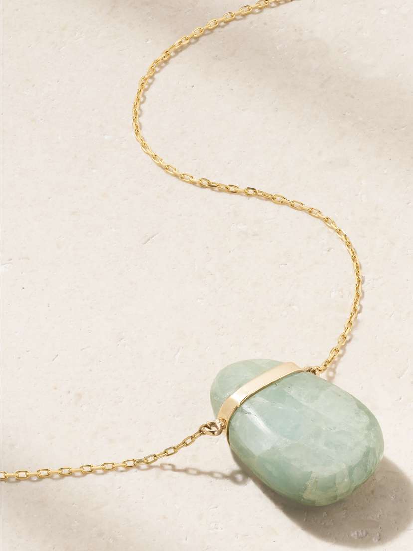 JIA JIA 14-karat Gold Aquamarine Necklace
