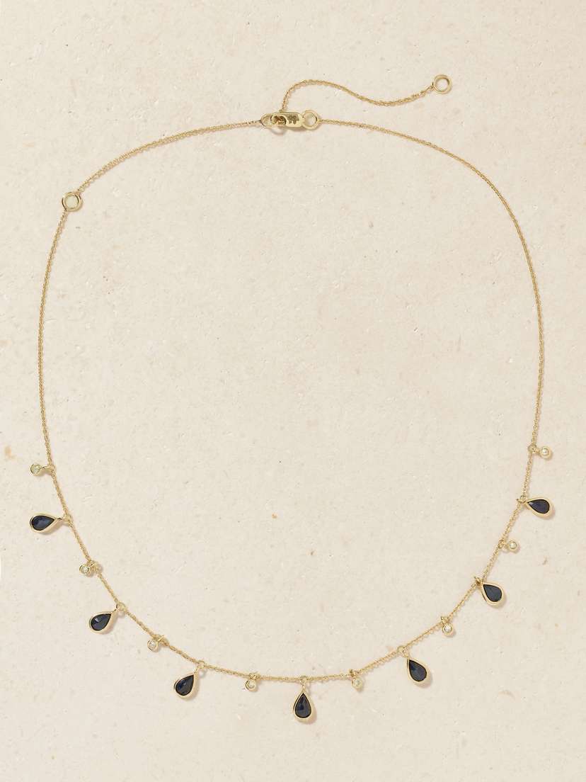 JIA JIA 14-karat Gold, Diamond And Sapphire Necklace