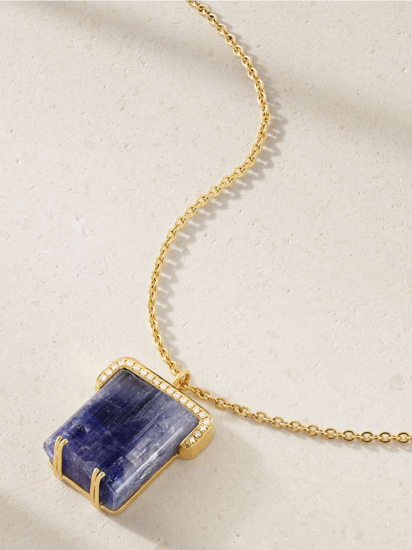 JIA JIA Jumbo Crown 18-karat Gold, Tanzanite And Diamond Necklace