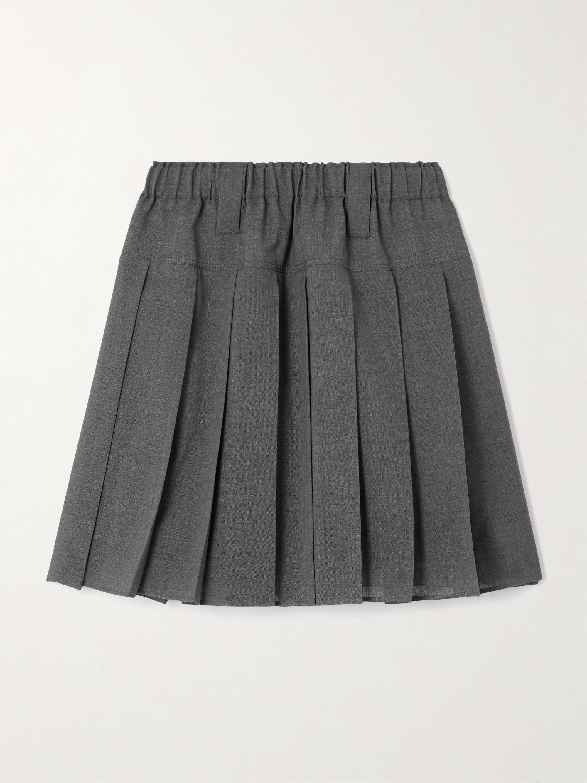 BRUNELLO CUCINELLI Pleated twill mini skirt | NET-A-PORTER
