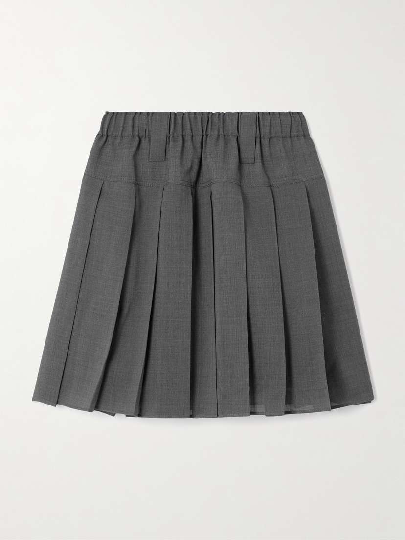 Brunello Cucinelli Pleated Twill Mini Skirt