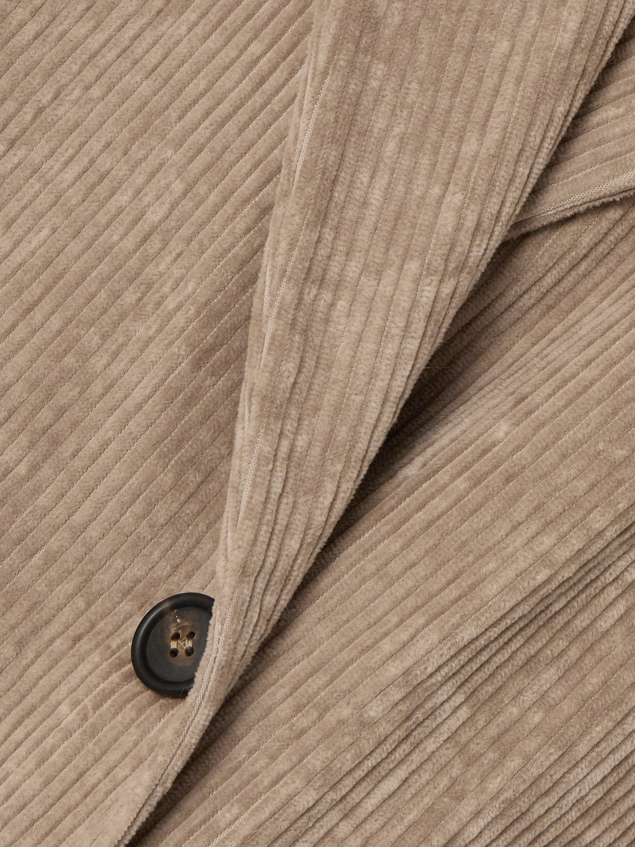 Brunello Cucinelli Double-breasted Cotton-blend Corduroy Coat In Brown