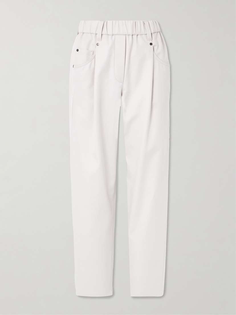 Brunello Cucinelli Cotton-blend Twill Tapered Pants