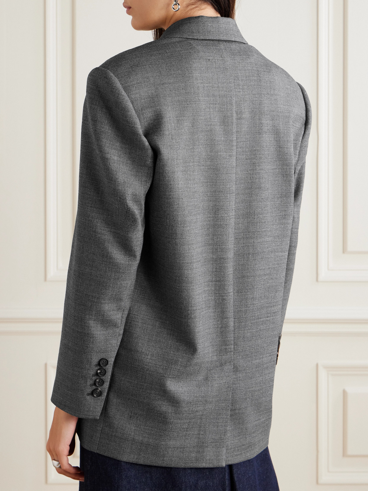 Brunello Cucinelli Wool-blend Blazer In Gray