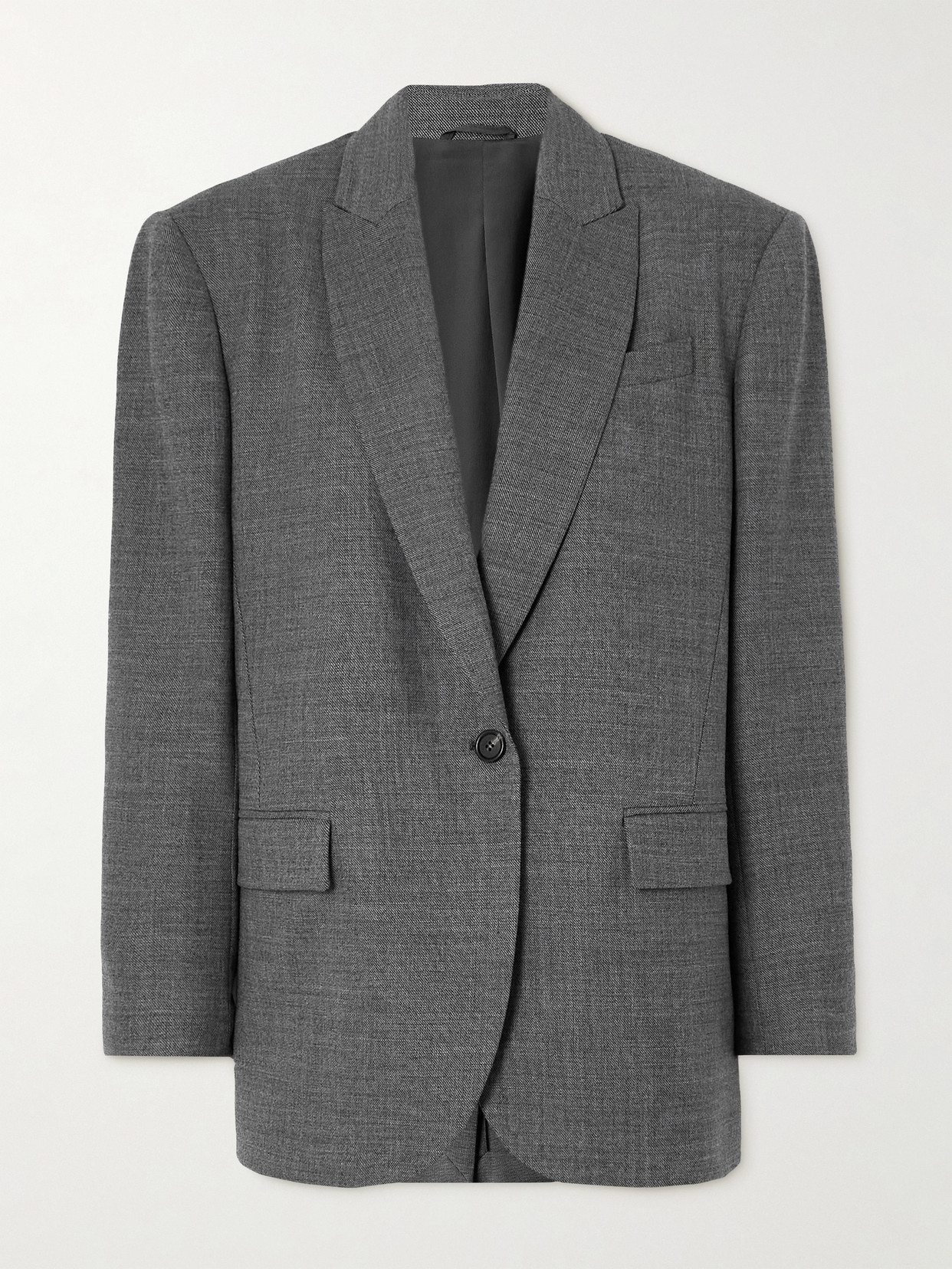 Brunello Cucinelli Wool-blend Blazer In Gray