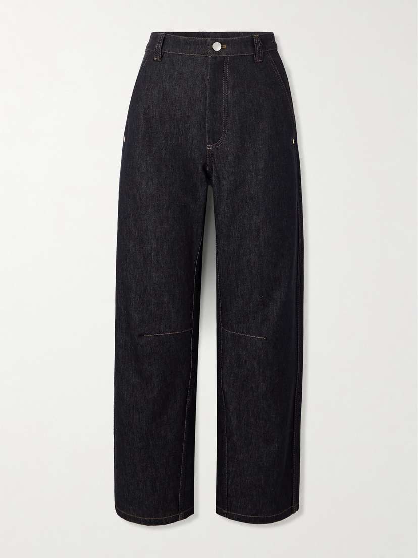 Brunello Cucinelli Cropped High-rise Straight-leg Jeans