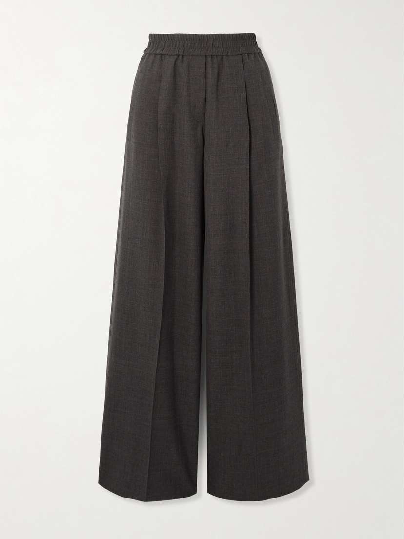 Brunello Cucinelli Pleated Wool Wide-leg Pants