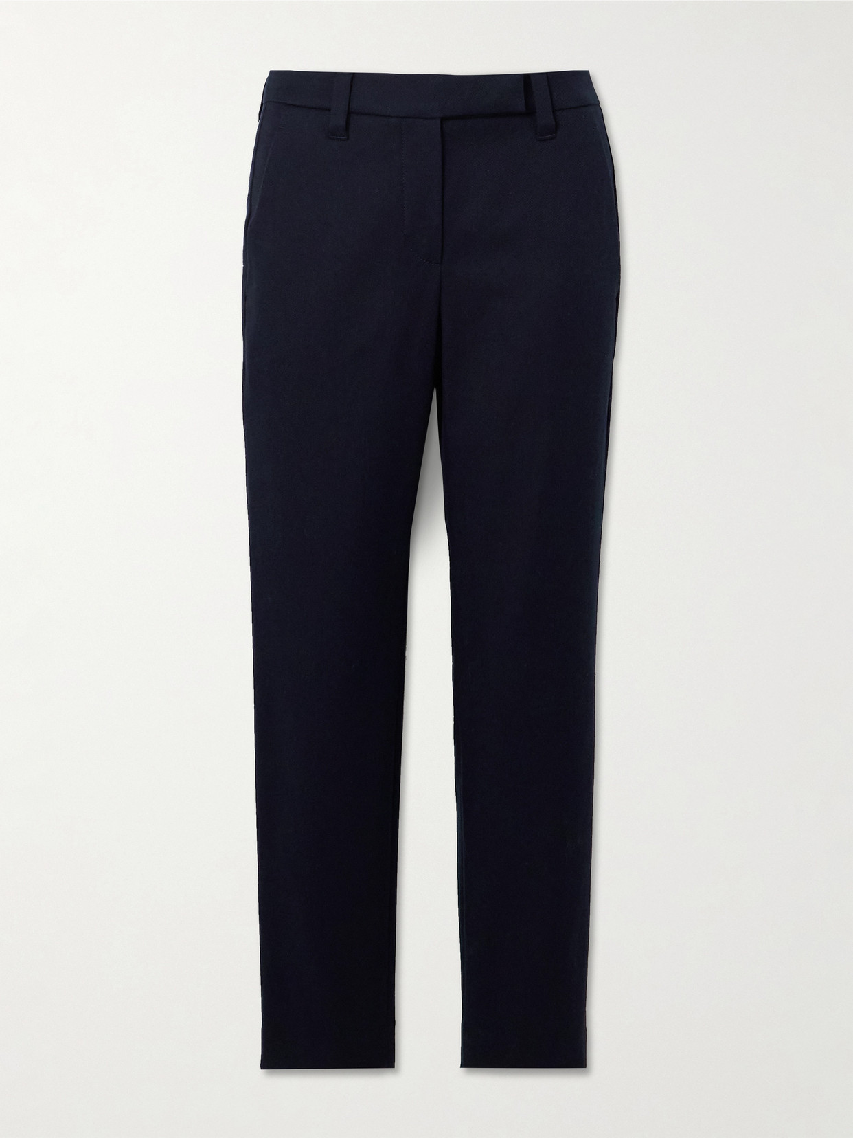 Brunello Cucinelli - Cotton-blend Twill Straight-leg Pants - Blue
