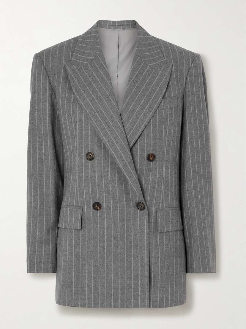 Brunello Cucinelli Striped Wool Blazer