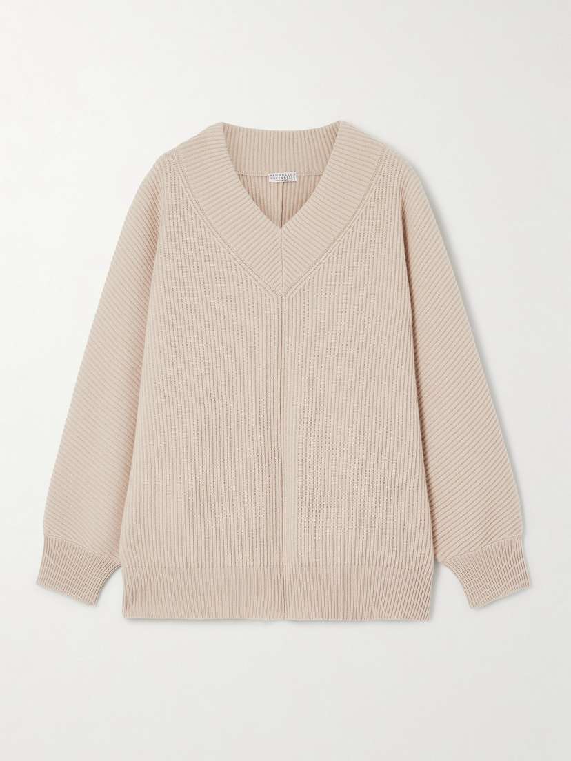 Brunello Cucinelli Ribbed Cashmere Sweater