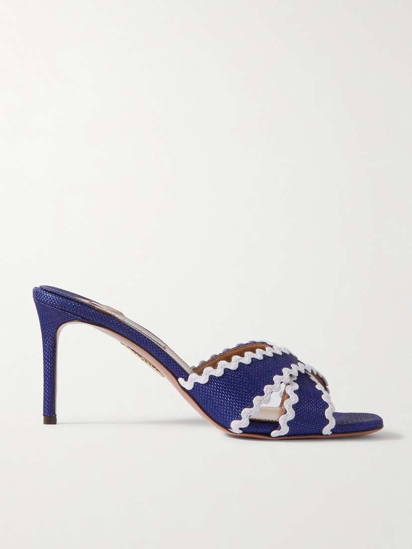 Aquazzura Ric Rac 75 Raffia Sandals - IT35.5