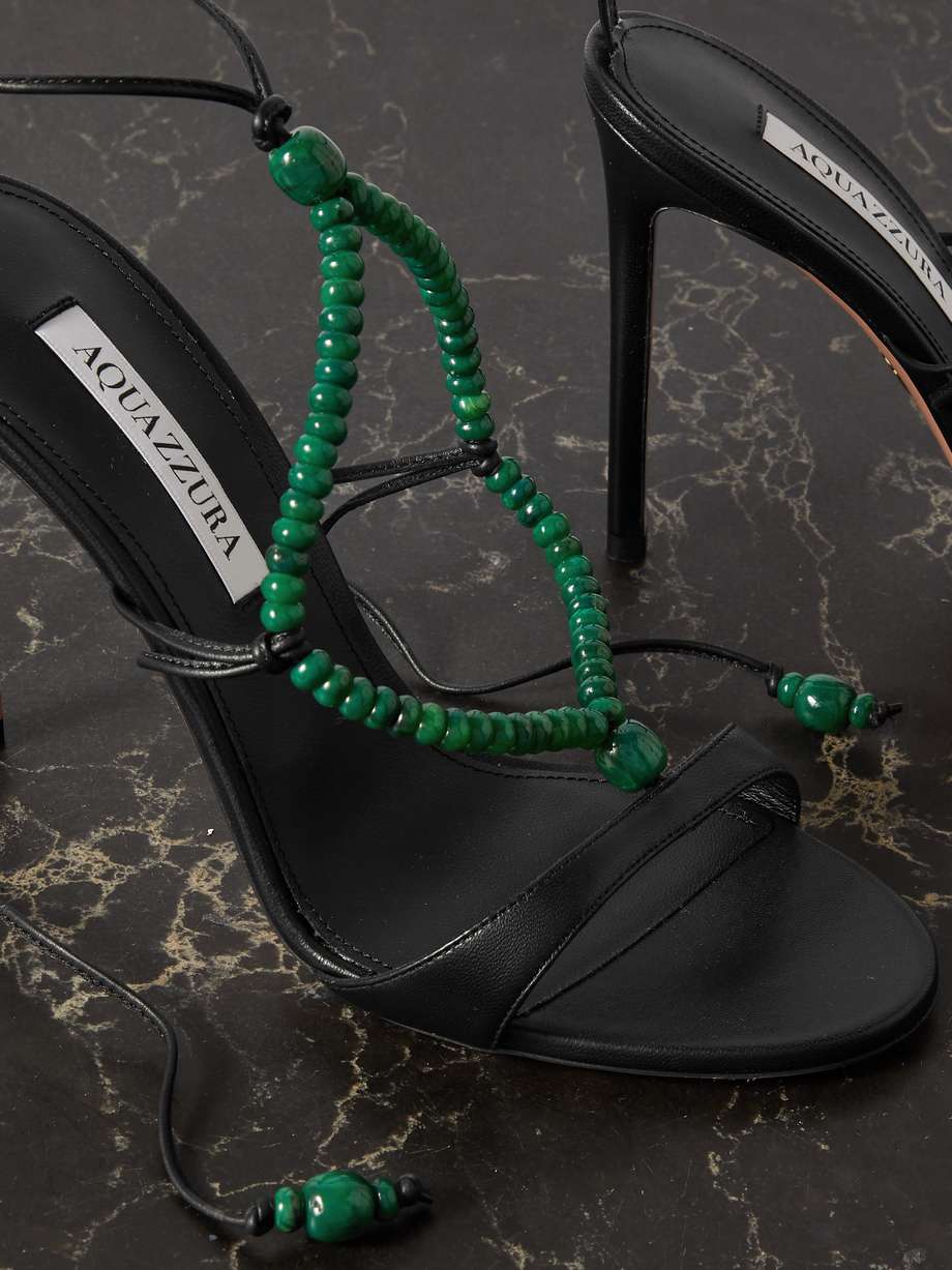 The Amalfi Net-Detail Heeled Sandals