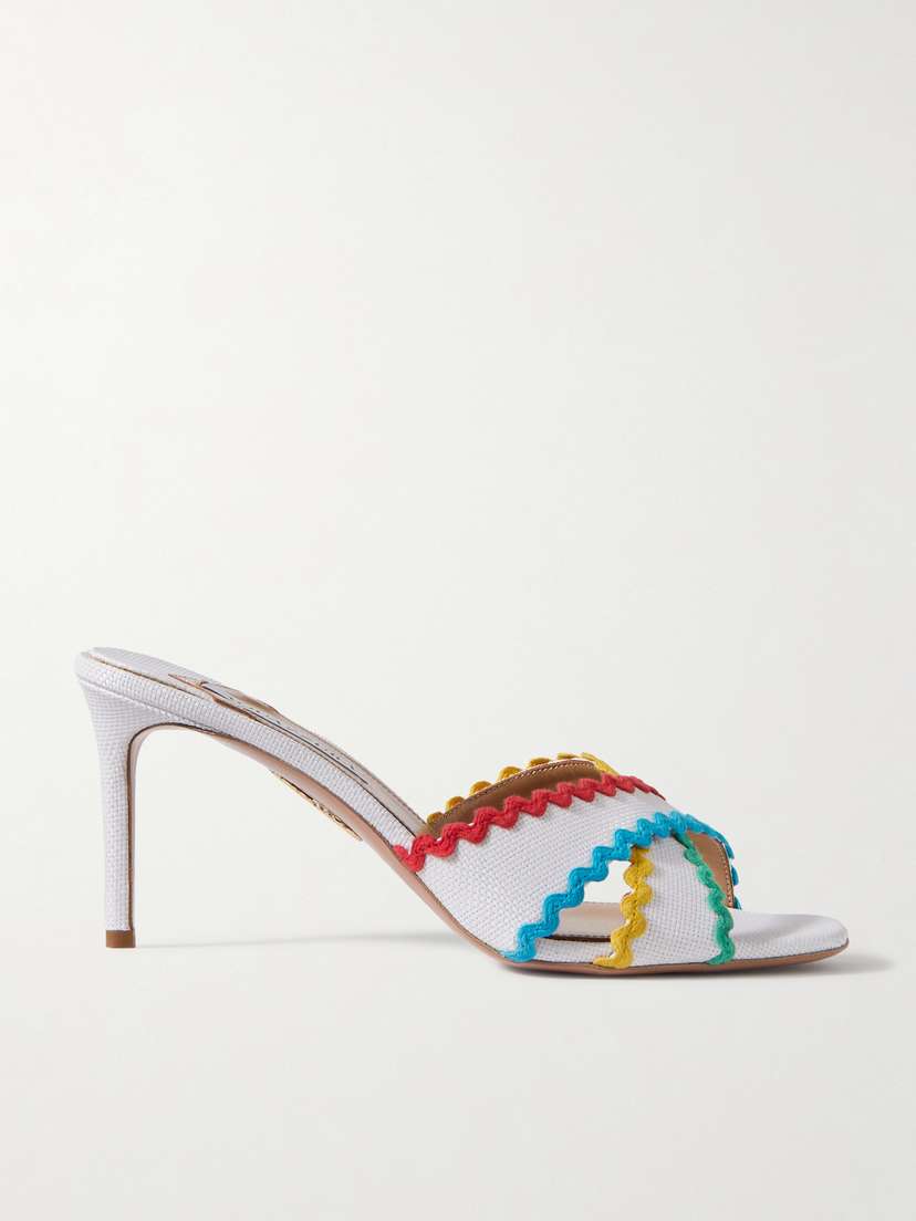 Aquazzura Ric Rac 75 Raffia Sandals