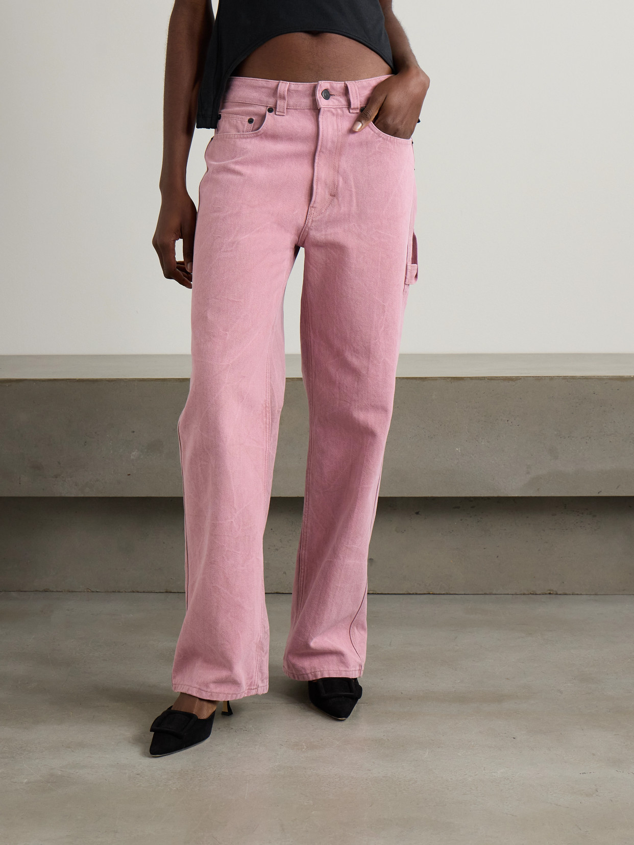Haikure Winona Straight-leg Jeans In Pink
