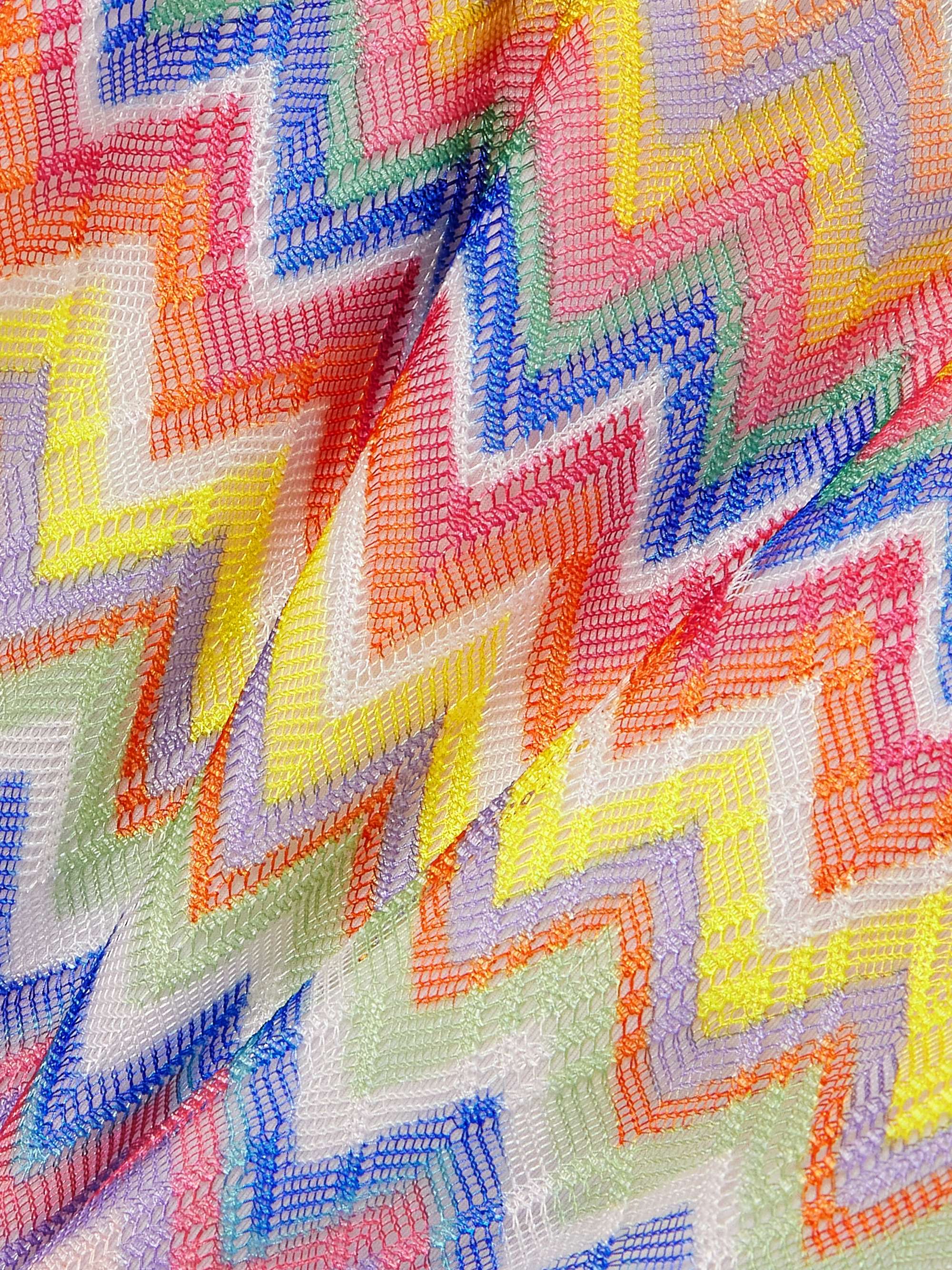 MISSONI Mare striped crochet-knit swimsuit