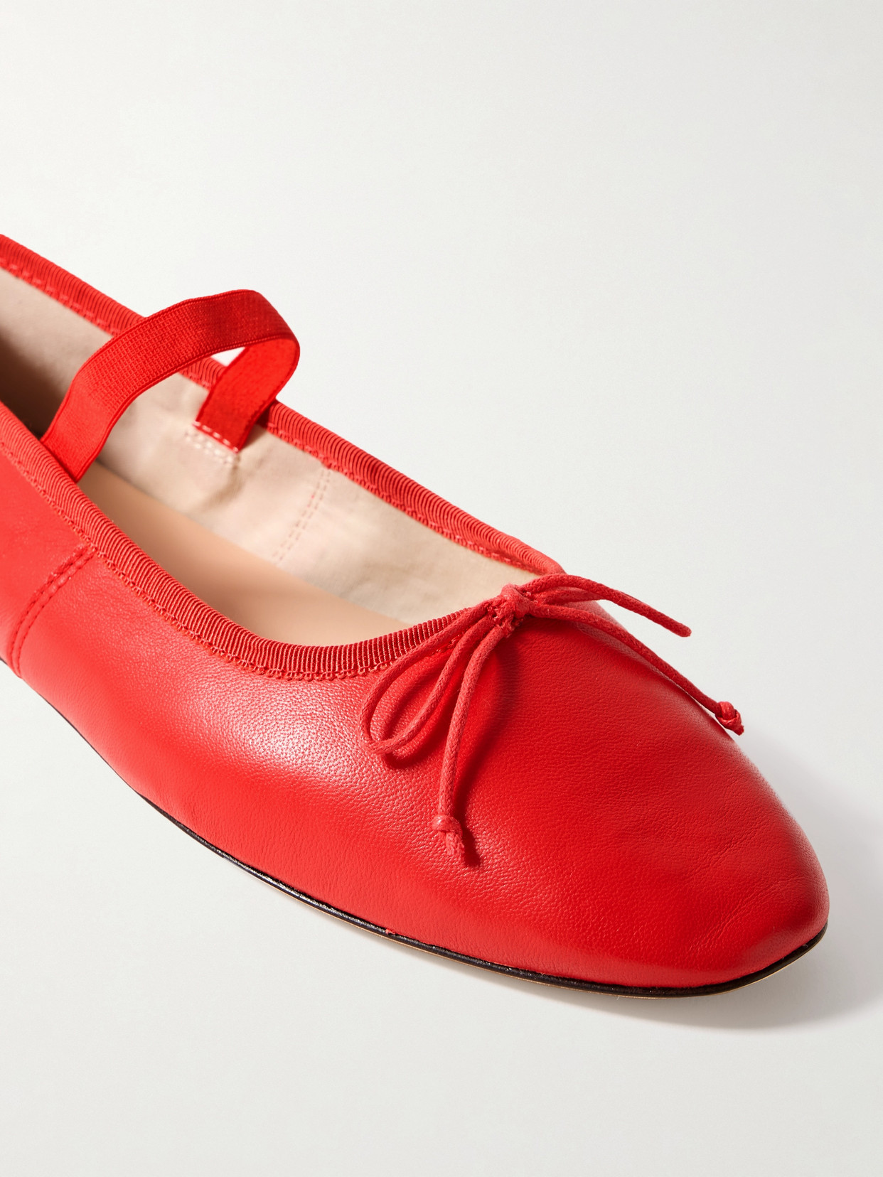 Loeffler Randall Women's Leonie Slip On Ankle Strap Flats In Red