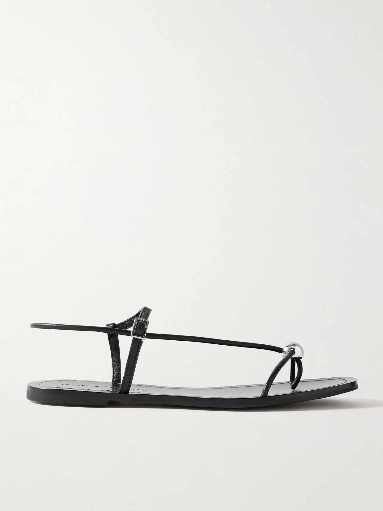 Loeffler Randall - Lara Embellished Leather Sandals - Black