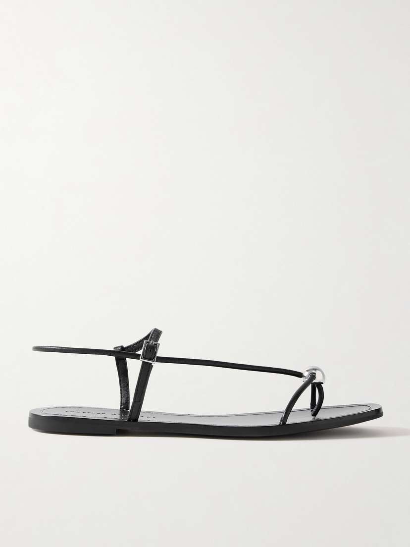 Loeffler Randall Lara Embellished Leather Sandals