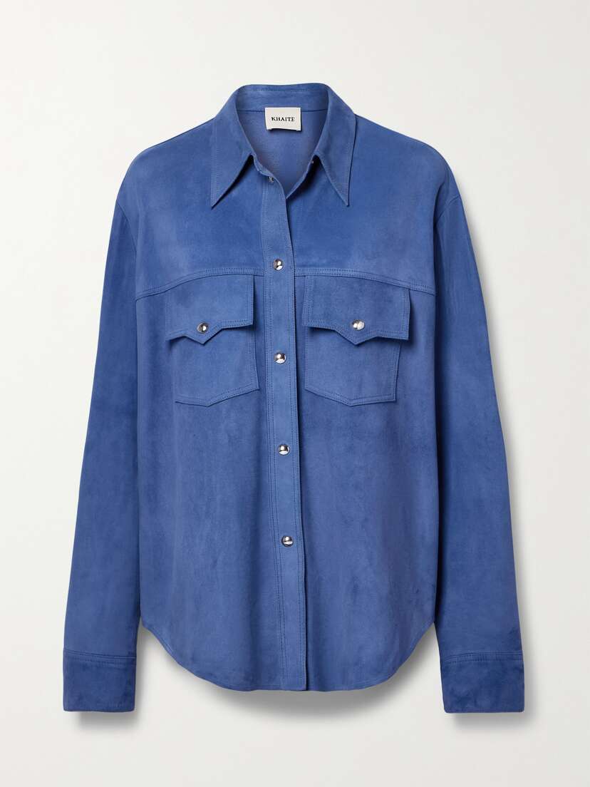 KHAITE Jinn Suede Shirt