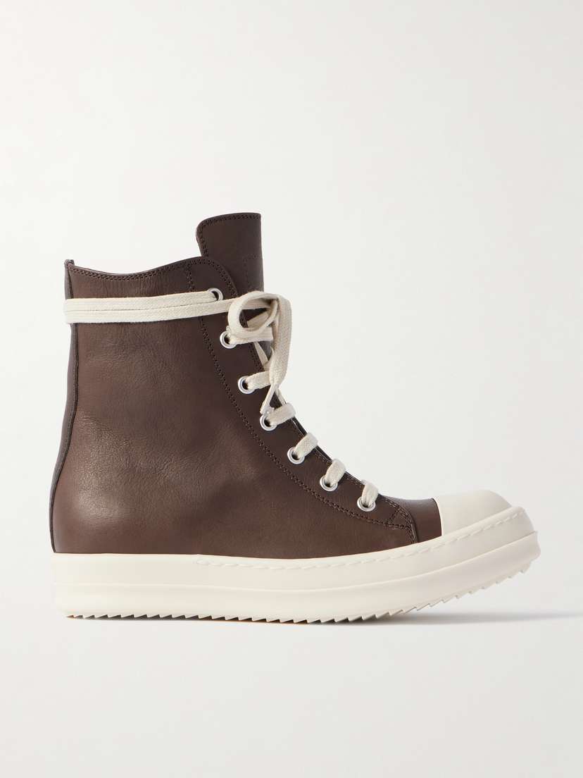 Rick Owens Leather High-top Sneakers