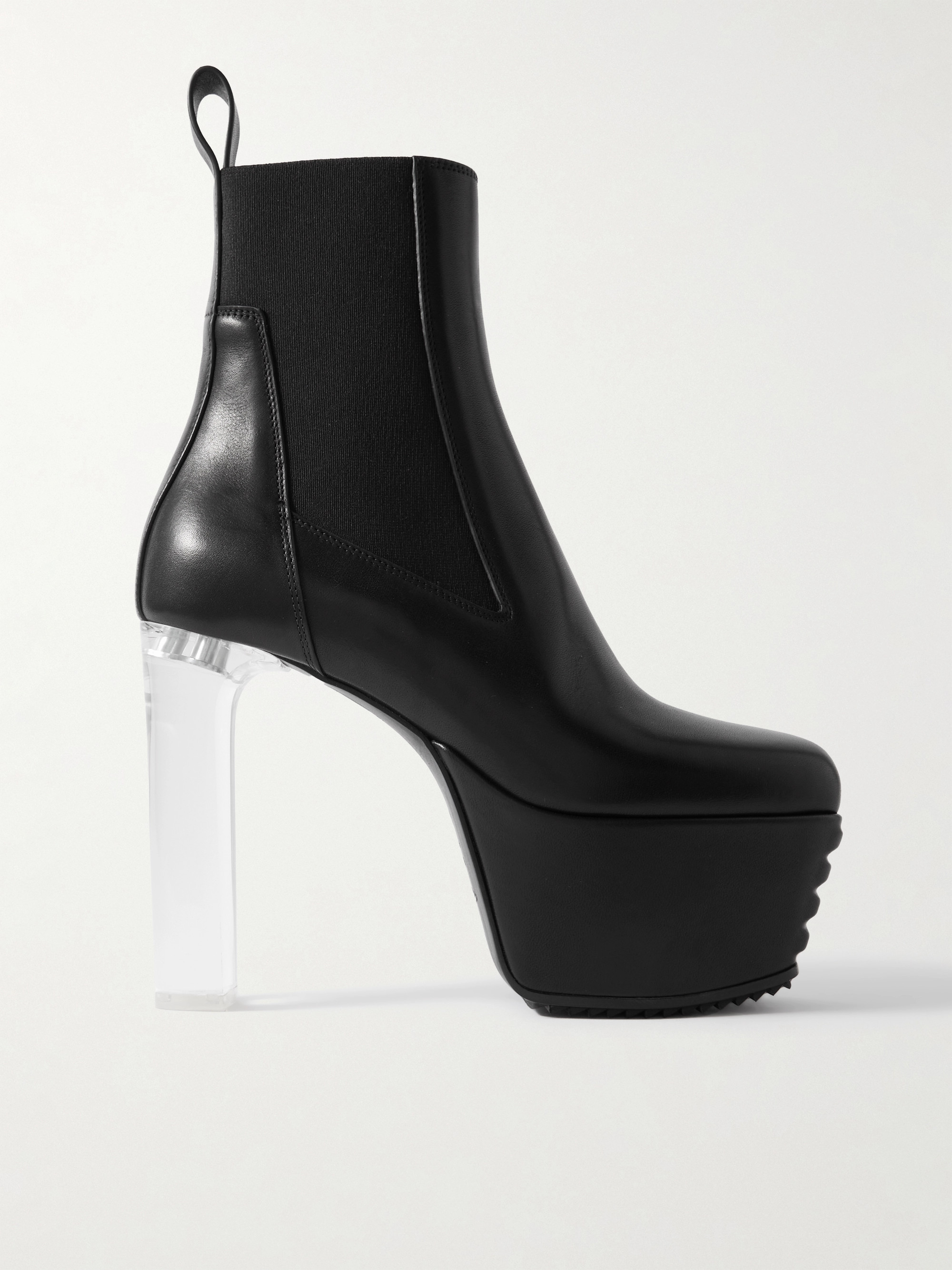 Rick Owens - Minimal Grill Beatle leather platform ankle  display picture 2