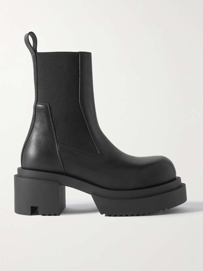 Rick Owens Beatle Bogun Leather Chelsea Boots