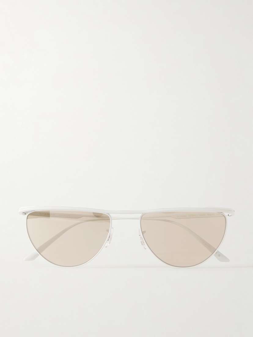 Oliver Peoples + Khaite 1984c Cat-eye Metal Sunglasses