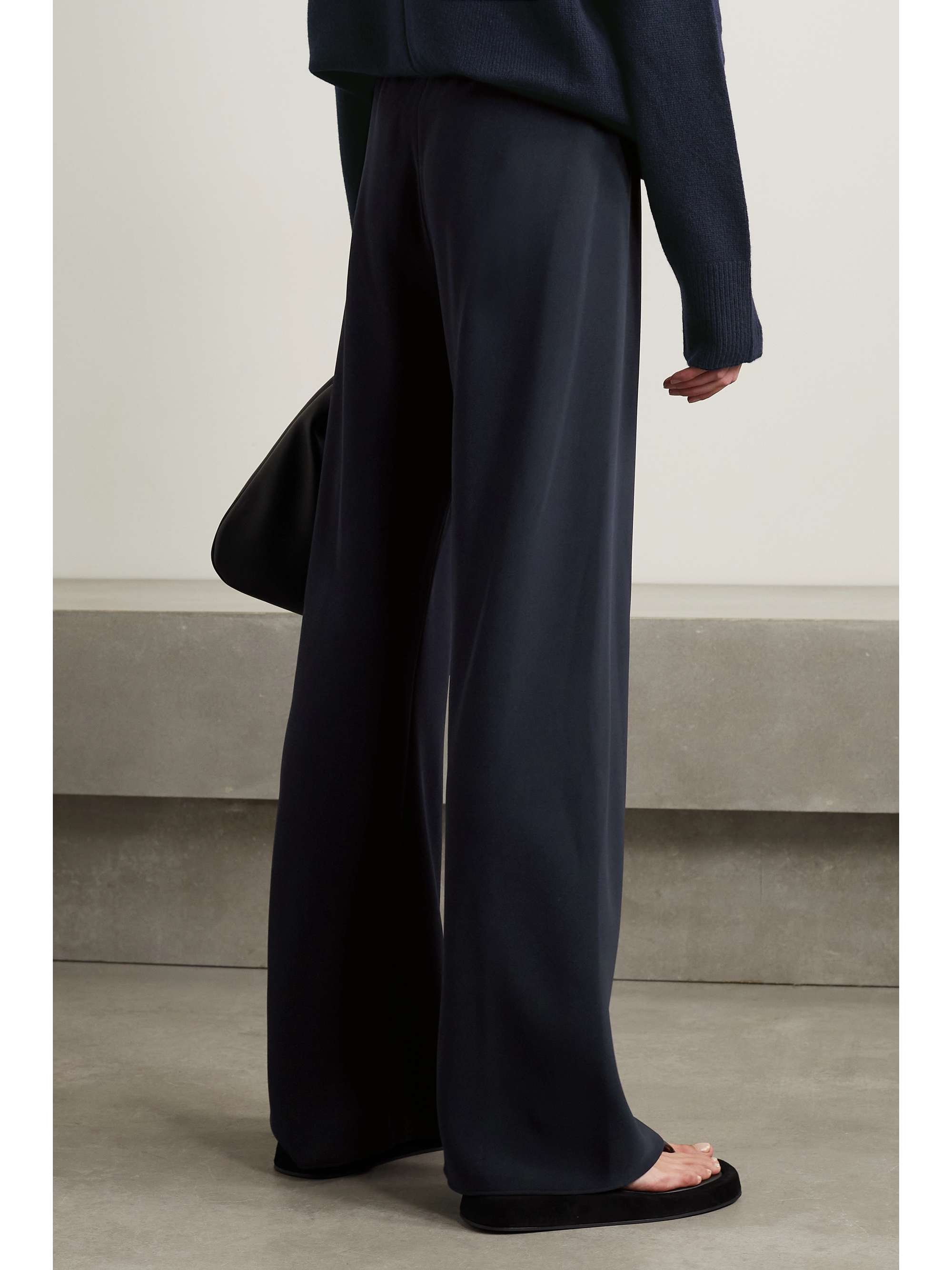 THE ROW Gala crepe wide-leg pants