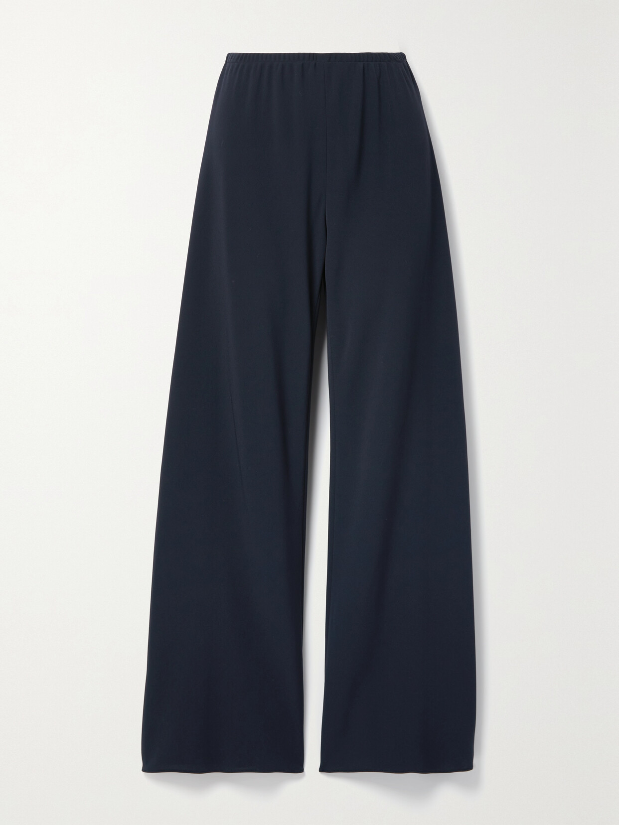 The Row Essentials Gala Crepe Wide-leg Trousers In Blue