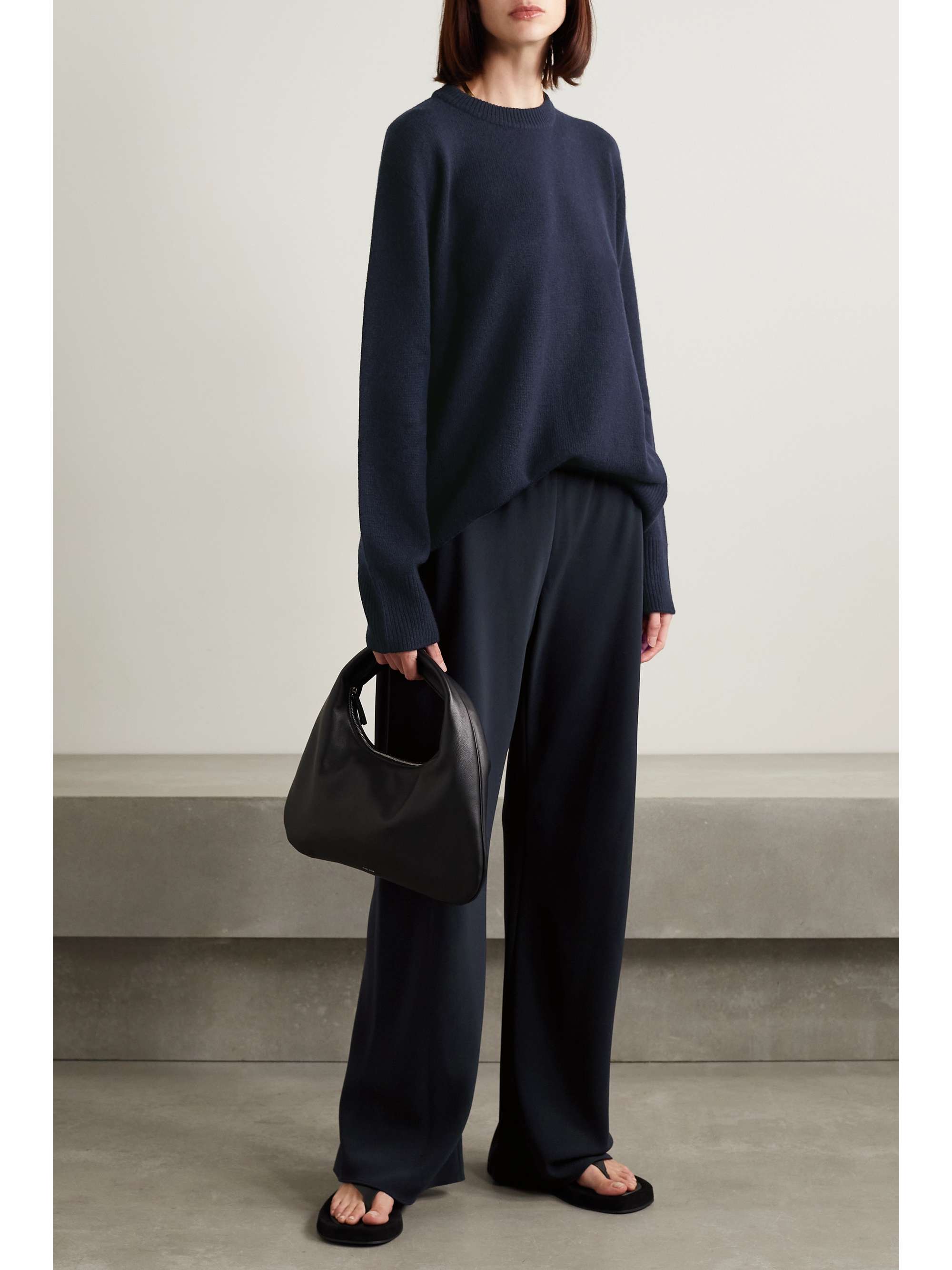 THE ROW Gala crepe wide-leg pants