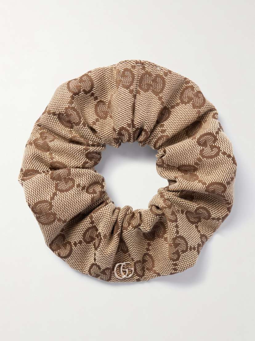 Gucci Embellished Canvas-jacquard Hair Tie