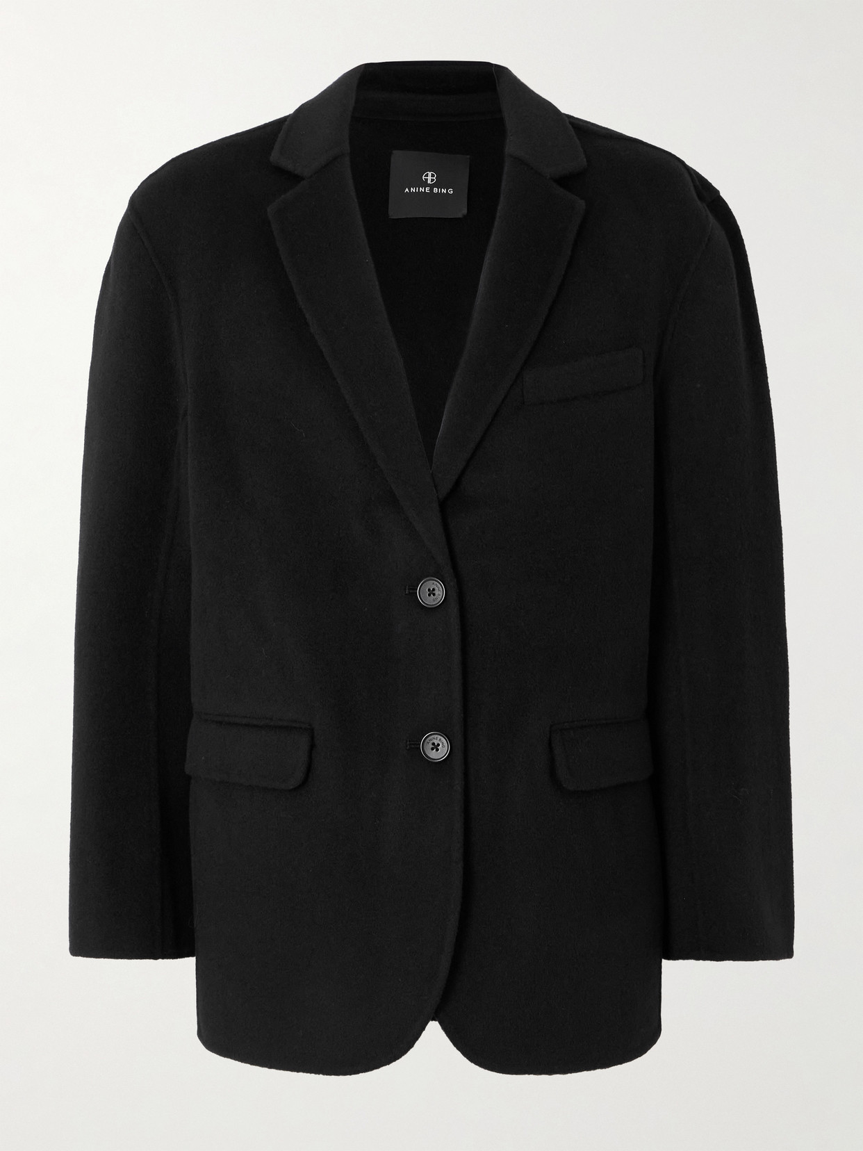 Anine Bing - Quinn Oversized Wool Blazer - Black