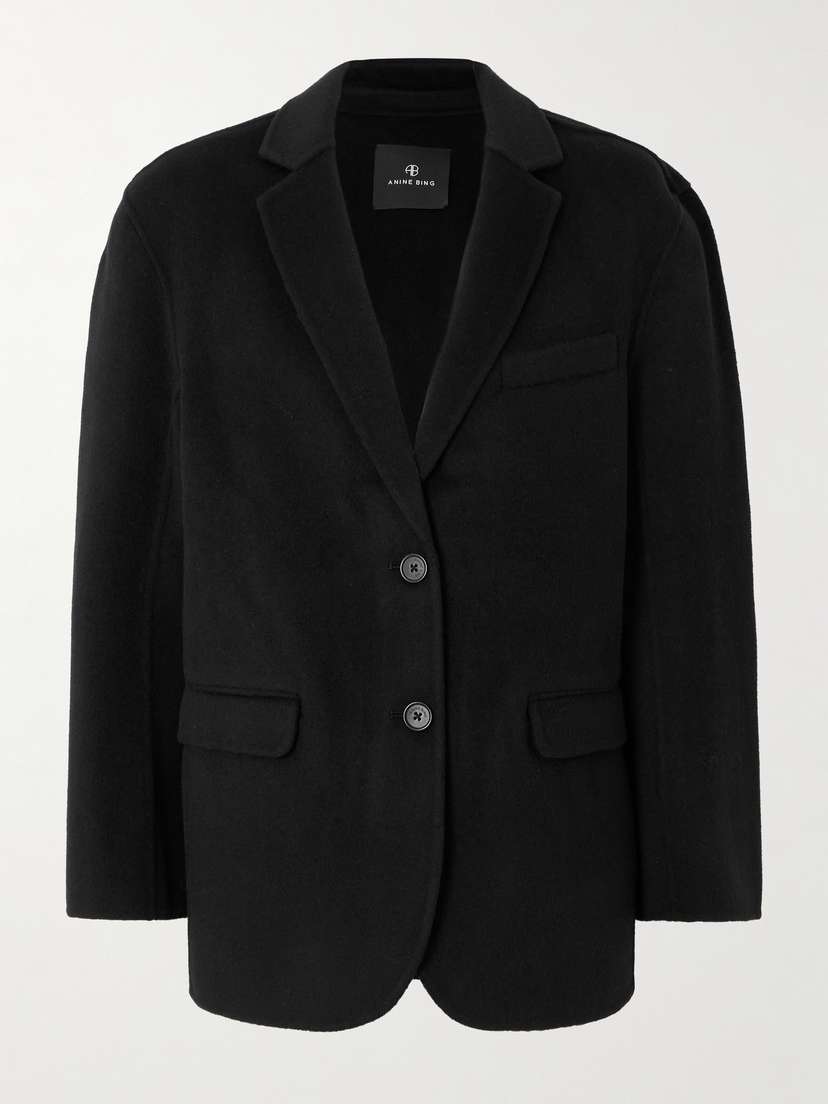Anine Bing Quinn Oversized Wool Blazer - x large