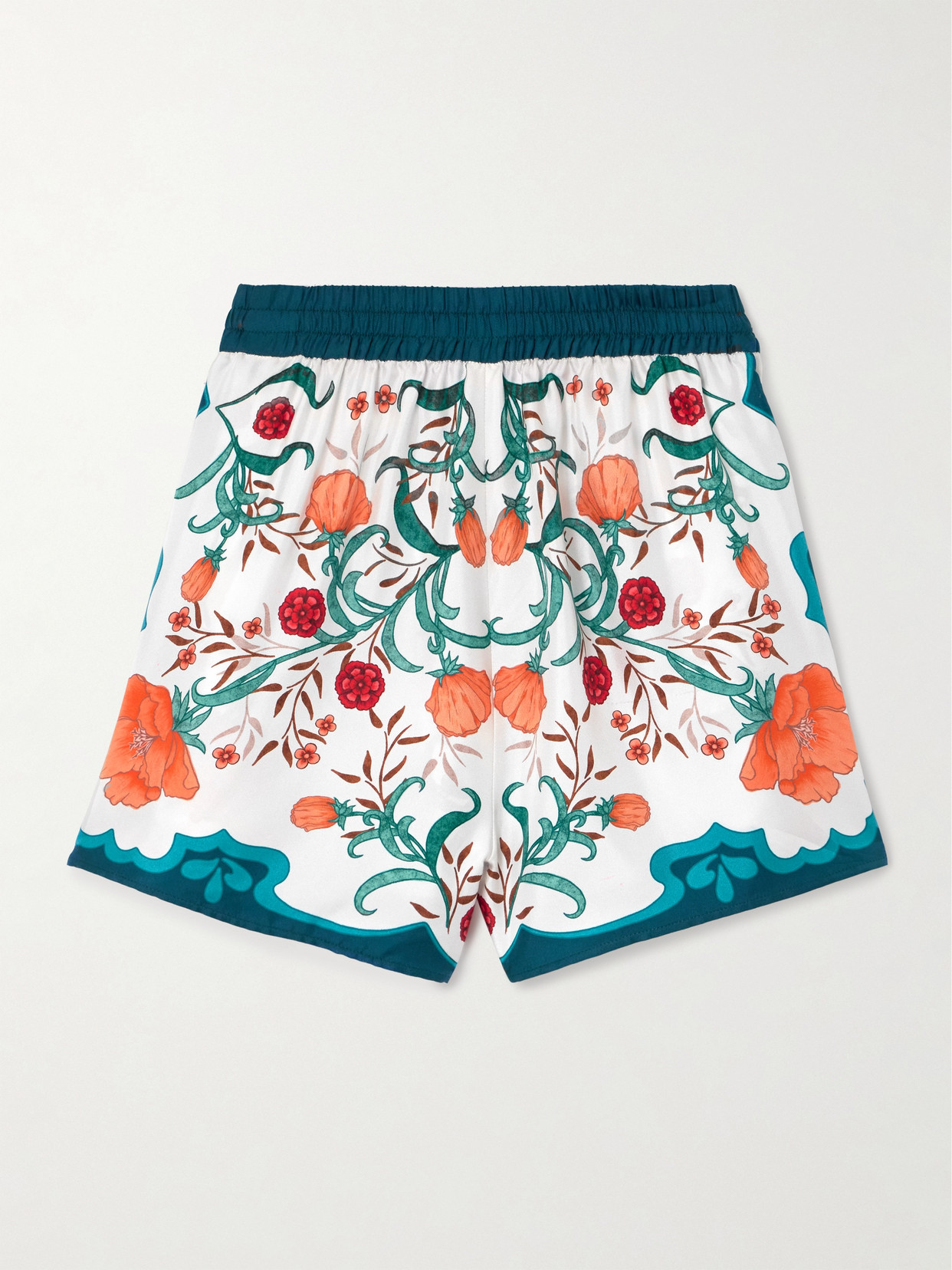 La DoubleJ - + Orlebar Brown Printed Stretch Cotton-twill Shorts - White