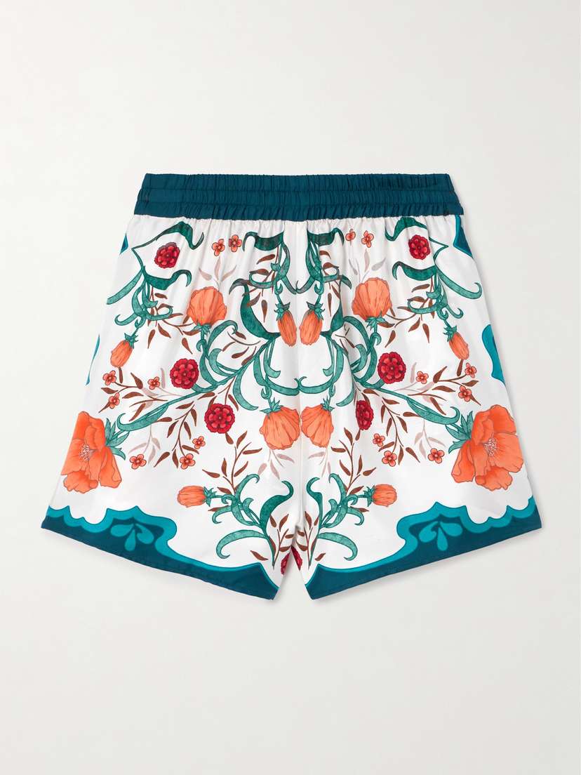 La DoubleJ + Orlebar Brown Printed Stretch Cotton-twill Shorts