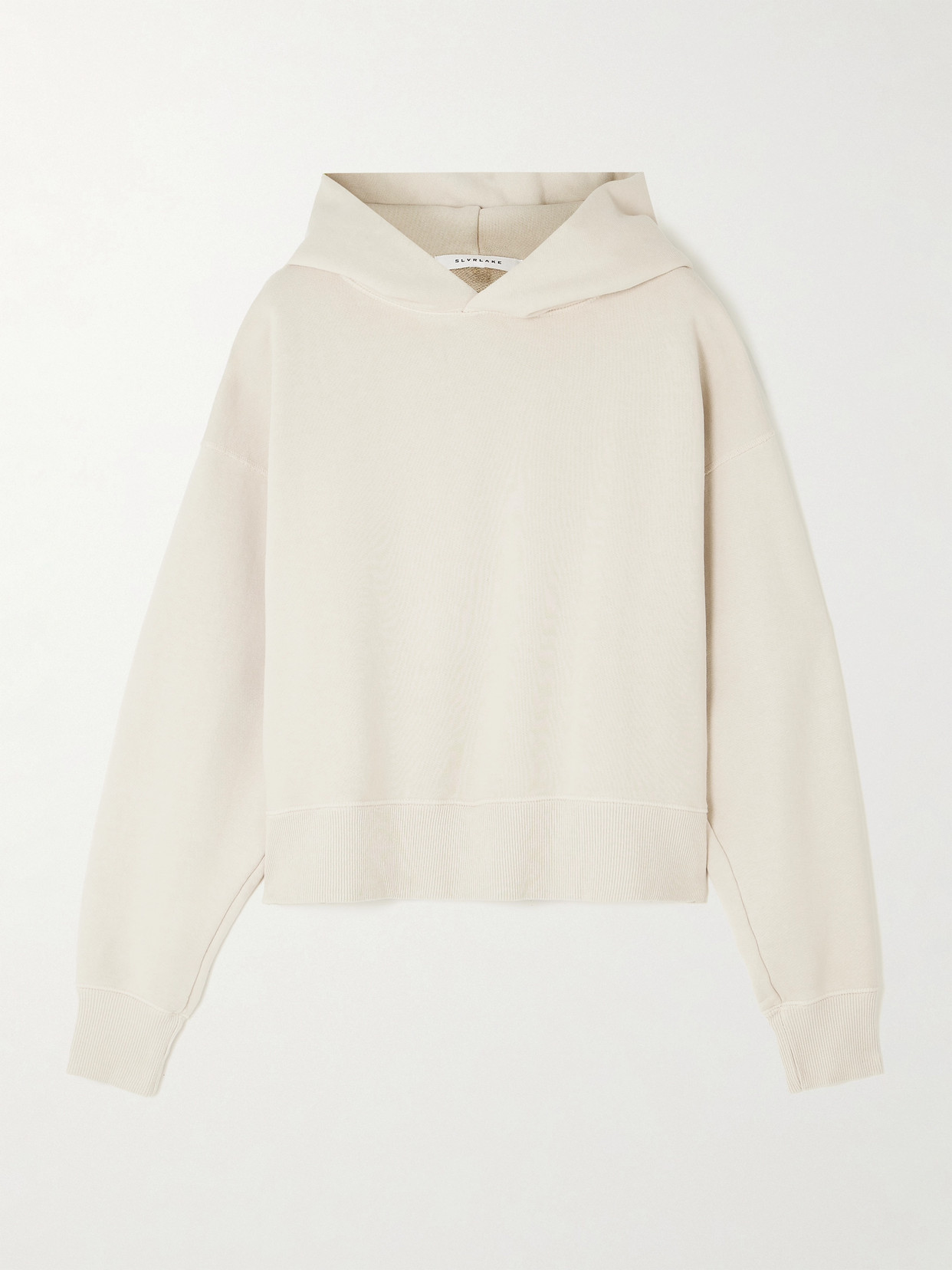 SLVRLAKE Rlxd Cotton-jersey Hoodie - Neutrals