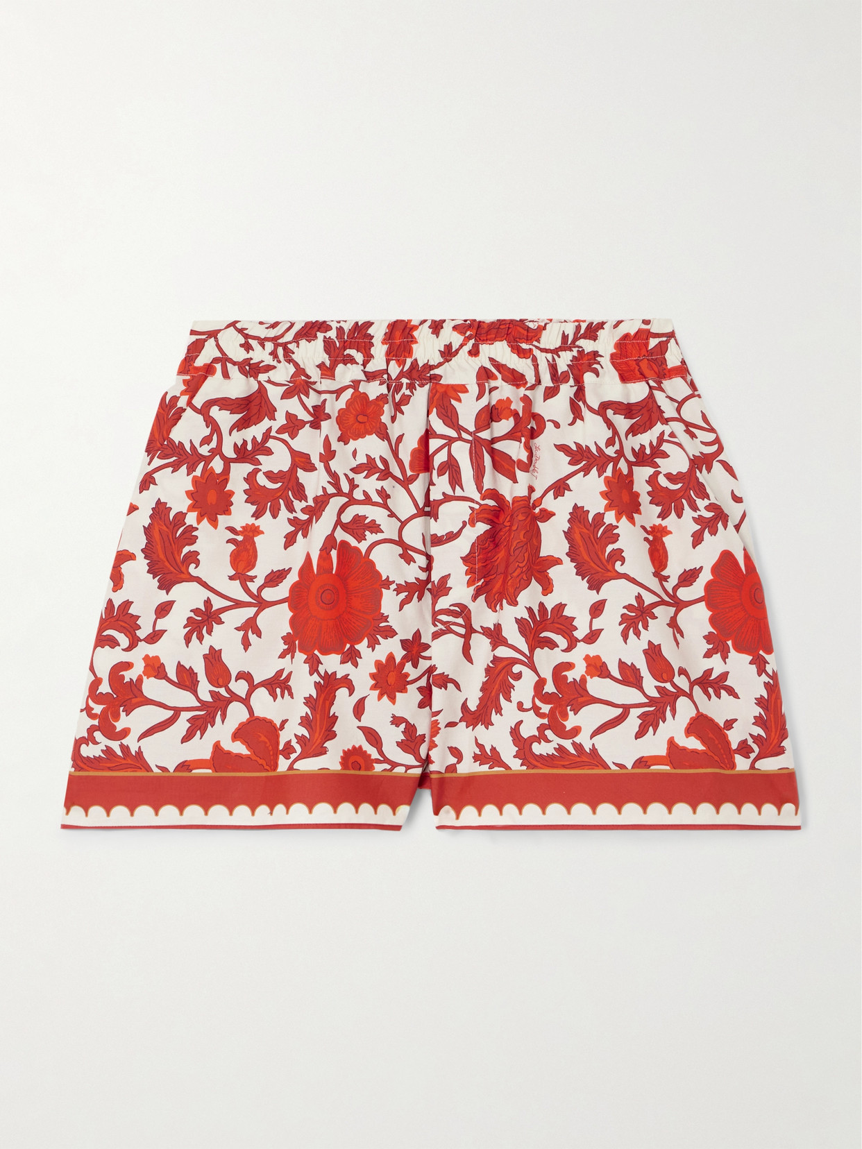 La Doublej Printed Cotton-poplin Shorts In Unknown