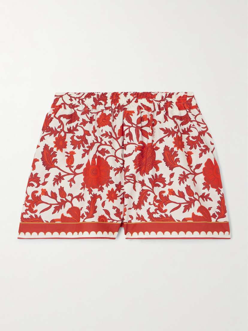 La DoubleJ + Orlebar Brown Printed Cotton-poplin Shorts