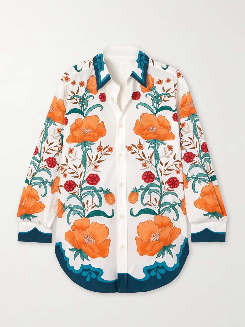 La DoubleJ + Orlebar Brown Better Than Your Boyfriend's Floral-print Cotton Shirt - xx large