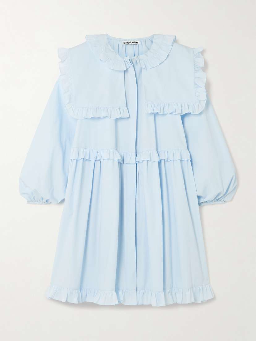Molly Goddard Lizzie Ruffled Cotton Mini Dress