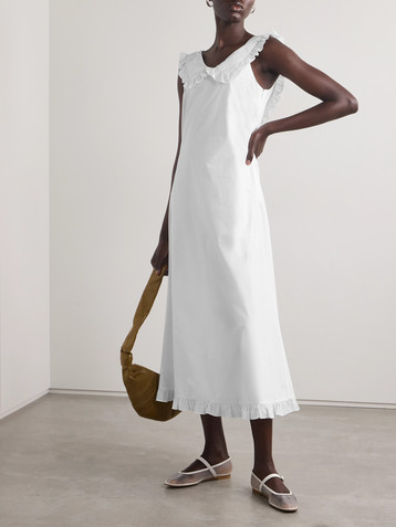 Molly Goddard Laura ruffled cotton midi dress