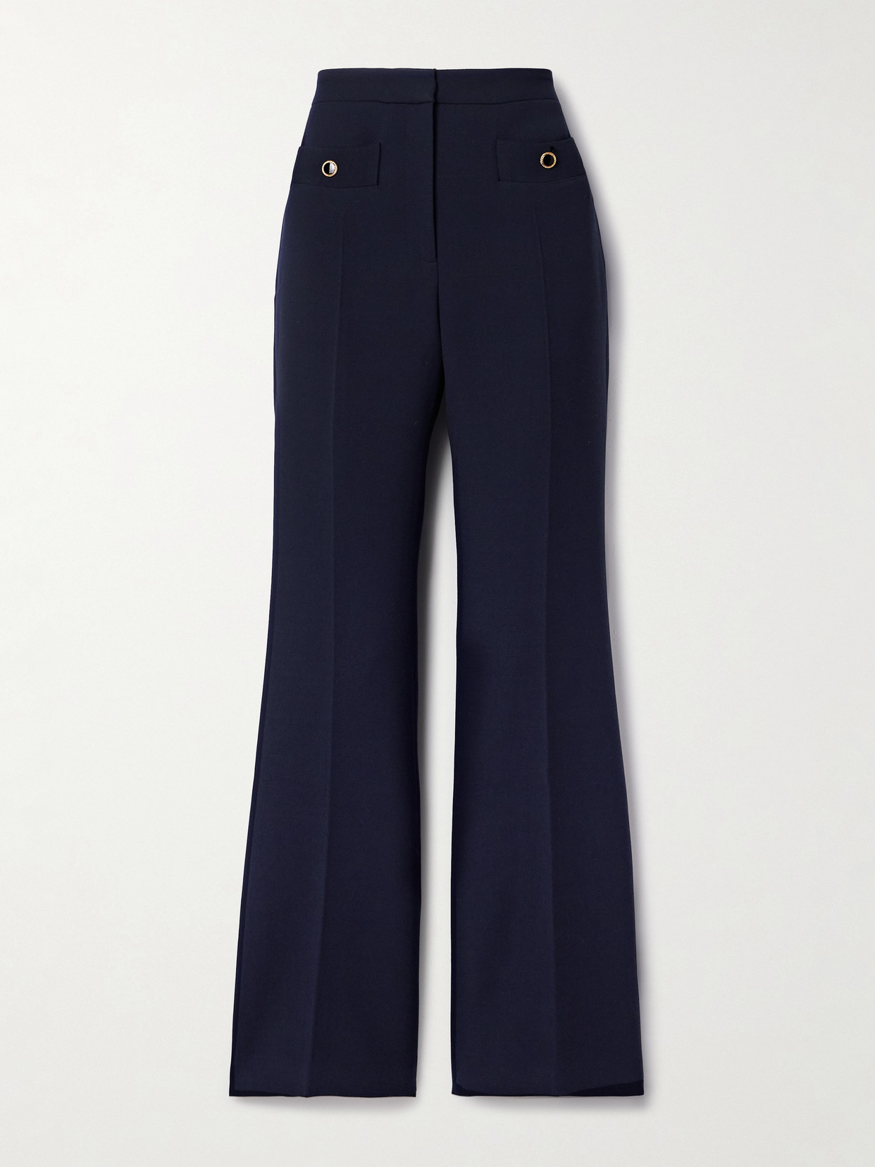 Alessandra Rich - Wool Straight-leg Pants - Blue