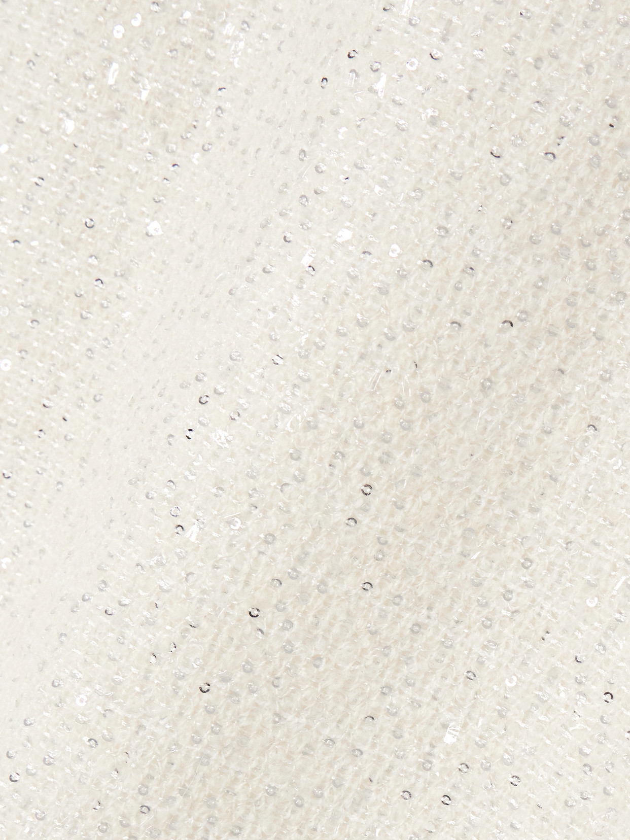 Alessandra Rich Sequin-embellished Tweed Midi Skirt In White