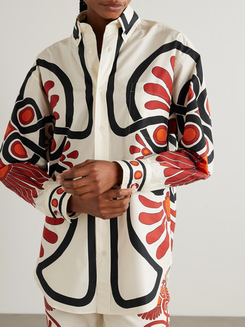 La DoubleJ Better Than Your Boyfriend's printed cotton-poplin shirt