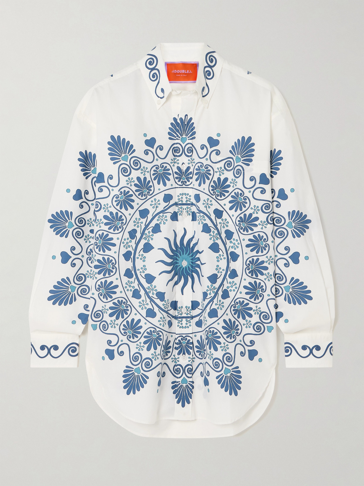La Doublej La Double J Woman Shirt White Size M Cotton In Blue