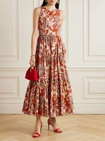 La DoubleJ Sleeveless cotton-poplin maxi dress